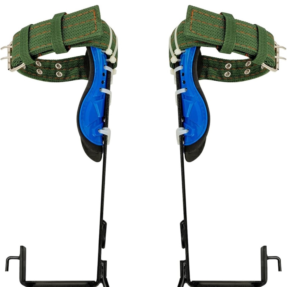 Tree Climbing Spike Set With Tools Adjustable Belt Lanyard Straps For Safety